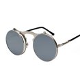 thumbnail image 1 of Jett 3057 Lunettes de Soleil Rétro en Métal steampunk à Clapet Lunettes de Soleil à Clapet pour Hommes et Femmes Monture Ronde à la Mode Lunettes Prince, 1 of 7
