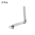 thumbnail image 3 of Uxcell 5pcs Single Button Kayak Paddle Snap Spring Clip 37mmx6mm V Shaped Hollow Lift Telescopic Locking Pole Clips, 3 of 5