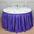 thumbnail image 5 of BalsaCircle 17 feet x 29" Polyester Banquet Table Skirt Purple, 5 of 7