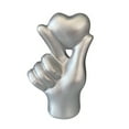 thumbnail image 7 of Sunjoy Tech Resin Statue Love Heart Gesture Figurine Holding Heart Hand Sculpture Home Office Wedding Party Desktop Decoration Ornament 1Pc, 7 of 7