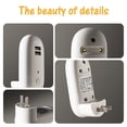 thumbnail image 5 of VONTER USB Multi Plug Outlet Extender with LED Night Lights, Plug-in Wall Charger with Dusk to Dawn Sensor Light, Surge Protector with 2 USB Charging Ports & AC Power Outlet Splitter, Pack of 1, 5 of 6