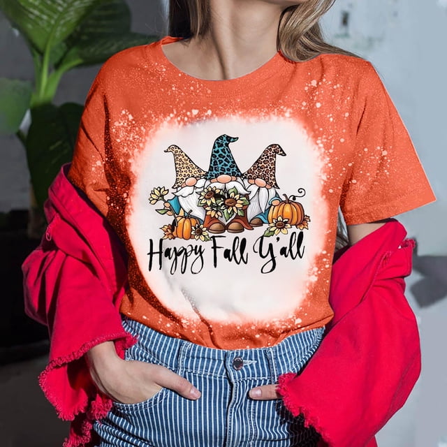 Pntutb Mujeres Casual Manga Corta Corbata Digital Impresión Cuello Redondo Camiseta Suelta Blusa tops Pntutb Pntutb-5286