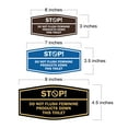 thumbnail image 5 of Signs ByLITA Fancy Stop! Do Not Flush Feminine Products Down This Toilet Graphic Sign (Blue) - Large, 5 of 6