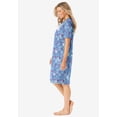 thumbnail image 3 of Dreams & Co. Plus Size V-Neck Short Sleeve Knee-Length Cotton Sleepshirt, 3 of 6
