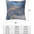 thumbnail image 4 of Abstract Marble Blue and Gold Pillow Covers 18x18 Set of 2, Art Marble Morden Throw Pillow Covers Outdoor Decorative Pillow Case for Couch Bed Sofa Cushion Home Decor, 4 of 6