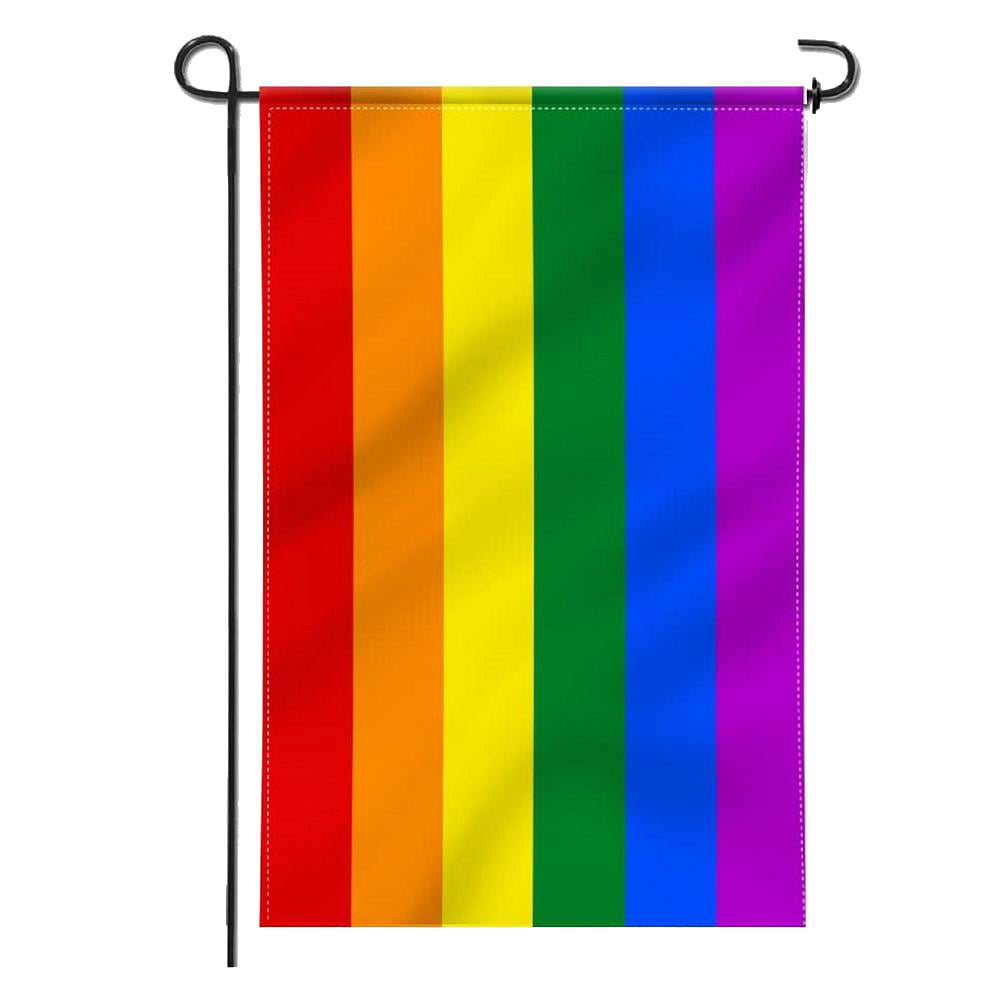 Rainbow Garden Flag Lgbtq Pride Flag Double Sided Yard Flag For Indoor Outdoor Decoration