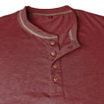 thumbnail image 4 of Mens Henley Shirts Lightweight Short Sleeve T-Shirt (Red S), 4 of 4
