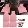 thumbnail image 2 of 4pcs Car Floor Mats Waterproof PU Leather Universal Car Mats, Simple Design, 2 of 5