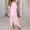 🔥 Pink, variant on Sentmoon Long Dresses for Women Casual Summer 2026 Active Solid Color Modest Dress Ruffle Chiffon Breathable Regular Fit for Daily and Commute Blue XL