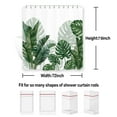 thumbnail image 2 of ORTIGIA Extra Long Tropical Green Leaf Shower Curtain Waterproof Washable Fabric Summer Botanical Banana Monstera Leaf Palm Tree Bathroom Shower Curtain with Hooks Weighted 72 W x 78 L Inch, 2 of 7