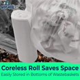 thumbnail image 7 of Space-Saving Trash Can and 100x 4 Gal. Leak-Proof Liners Set. Small Black Plastic Wastebasket and Clear Bags Great for Bathroom, Kitchen or Home Office. Garbage Bin Fits Under Most Desks & Cabinets, 7 of 7
