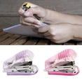 thumbnail image 4 of Small Stapler, 2pcs Handheld Stapler Durable Plastic  For Desktop White Blue,Purple Pink, 4 of 8