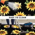 thumbnail image 5 of Sunflower Black Outdoor Rug for Patio/Deck/Porch, Non-Slip Large Area Rug 5 x 7 Ft, Yellow Petals Floral Farmhouse Bee Indoor Outdoor Rugs Washable Area Rugs, Reversible Camping Rug Carpet Runner, 5 of 8