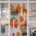 thumbnail image 2 of Stickers PVC Home Privacy Decor Watercolor Collection of Beautiful Orange Autumn Leaves Isolated on White Background 35.4" x 39" lass Sticker for Office Home Bedroom lass Door Privacy, 2 of 6