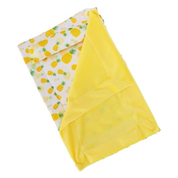 Saco de dormir para reptiles, cama de dragón barbudo suave y cálida con almohada para gecko leopardo dragón barbudo (edredón amarillo piña)