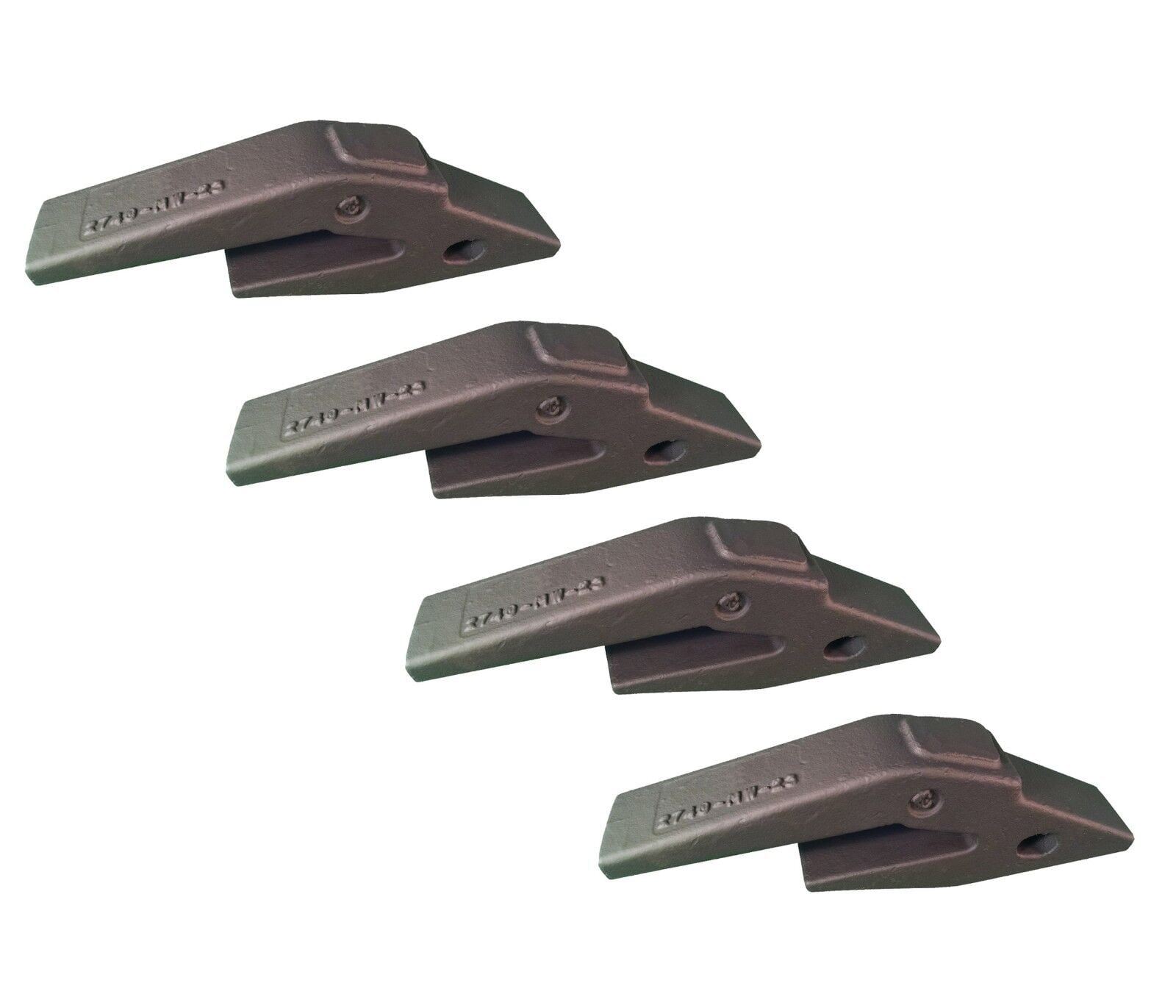 4 Backhoe, Skid Bucket Weld On Shanks 3/4" Lip, Fits 23, 230 Teeth