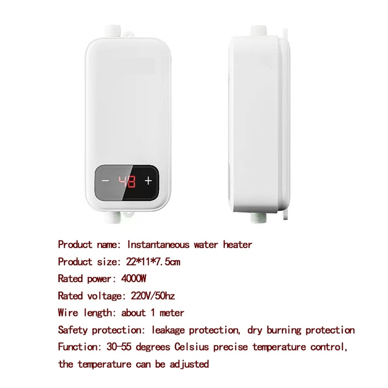 Tankless Instant Water Heater Electric Heaters For Home Kitchen For Bathroom Shower Hot Heater, Tankless Water Heater Bathroom ,Energy Saving