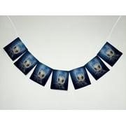 GCKG Sports Football Soccer Ball on Water Banner Bunting Garland Flag Sign for Home Family Party Decoration