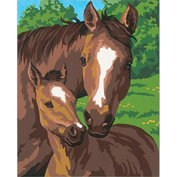 Dimensions Horse Family Paint By Numbers For Adults 8 X 10 Walmart Com Walmart Com