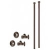 Westbrass D105KBN-12 .5 in. Nominal x .38 in. Bullnose Riser Faucet Kit with Round Handle - Oil Rubbed Bronze