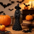 thumbnail image 6 of Halloween Witch Skull Ornament, Black Skeleton Witch Figurine Tabletop Decoration, Spooky Skull Figurine for Desk Shelf Mantel Party Home Decor, Halloween Holiday Ornament Gift, 6 of 6