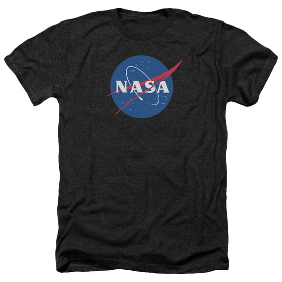 Trevco Sportswear NASA100-HA-3 NASA Meatball Logo Adult Regular Fit Heather Short Sleeve T-Shirt, Charcoal - Large