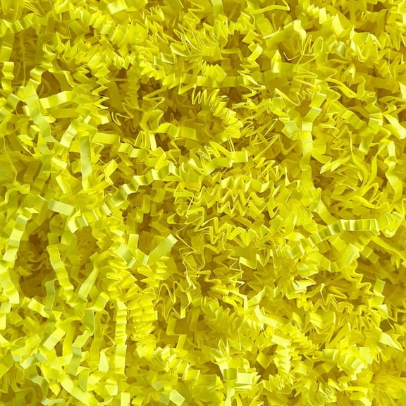 1 LB Yellow Crinkle Cut Paper Shred Gift Basket Filler Confetti Easter Grass Crinkle Paper Bulk