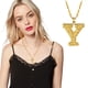 thumbnail image 1 of Collar para mujer, joyería para mujer, joyería de moda para mujer, regalo para mujer, 26 letras en inglés, cadena con nombre, collares colgantes, joyería para mujer, 1 of 4