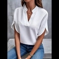 thumbnail image 3 of Blusa de para Mujer, Cuello en V, Estilo Túnica Elegante. L, 3 of 5