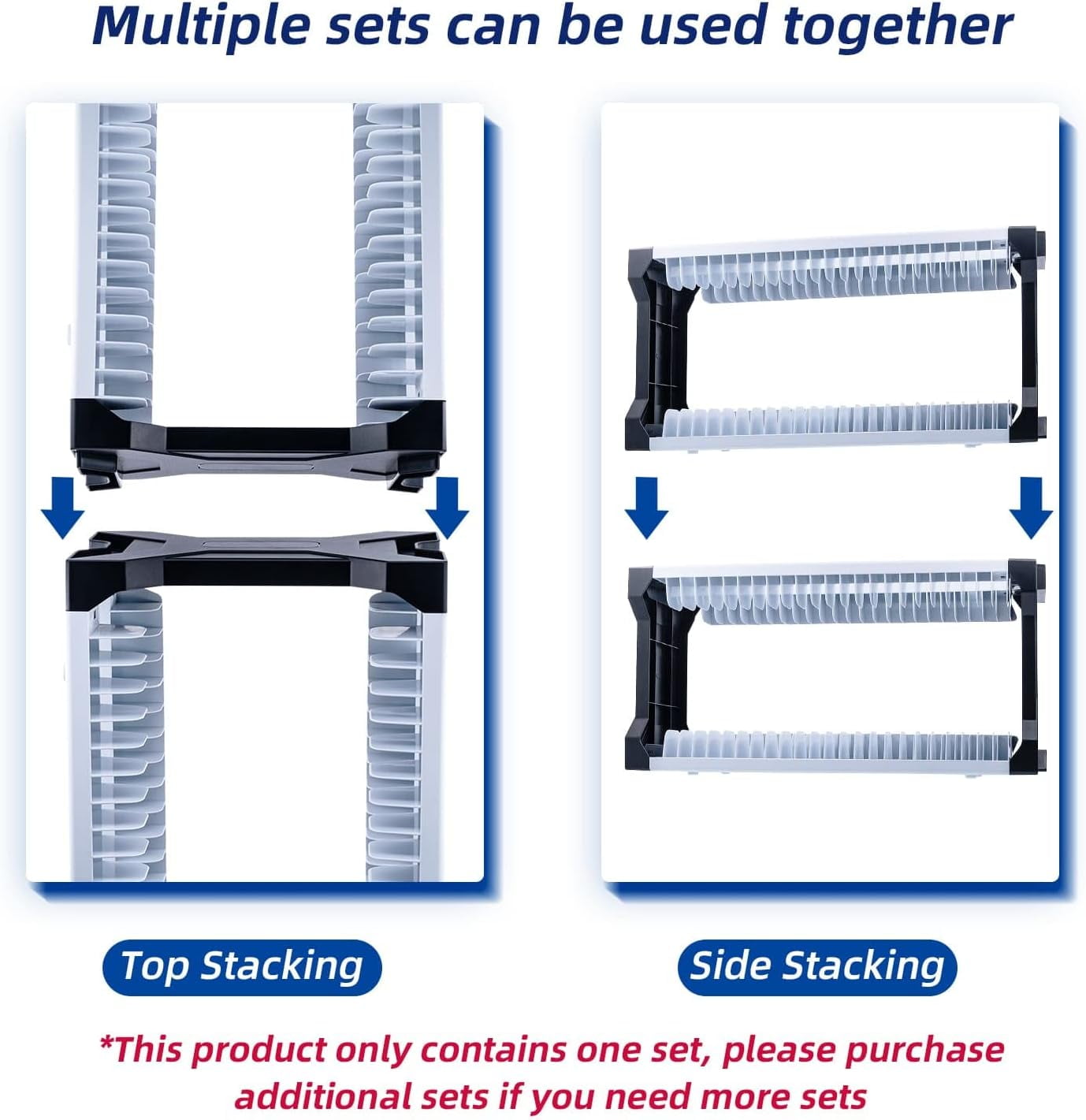 Game Disk Tower Storage Rack,Video Game Storage Stand Tower for PS5/PS4/NS Switch/Xbox, Video Game Disk Storage & Controller Headset Holder Kit, Vertical Stand Organizer Tower
