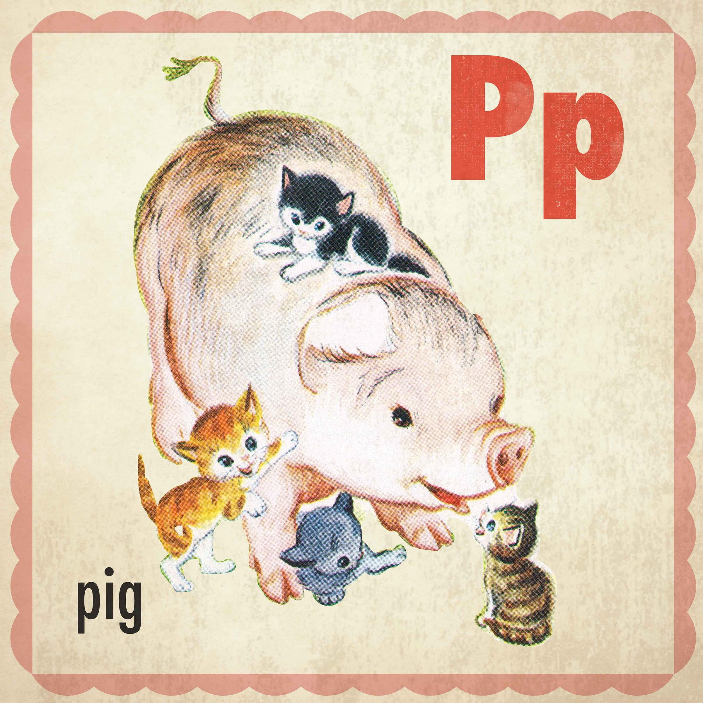 Marmont Hill "Pig" by Curtis Painting Print on Canvas