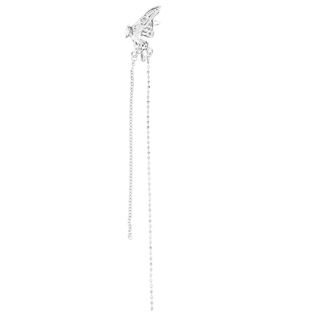 MasteelfCA Clips d'Oreilles Papillons à Pampilles Sans Perçage Bijoux d'Oreilles