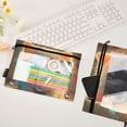 thumbnail image 4 of 2 Pack Pencil Bag 9.84x6.1 Inch 3-Ring Page Turning Folder Zipper Pencil Case Pencil Bag Page Turning File Bag Cute Cat with Big Eyes, 4 of 6