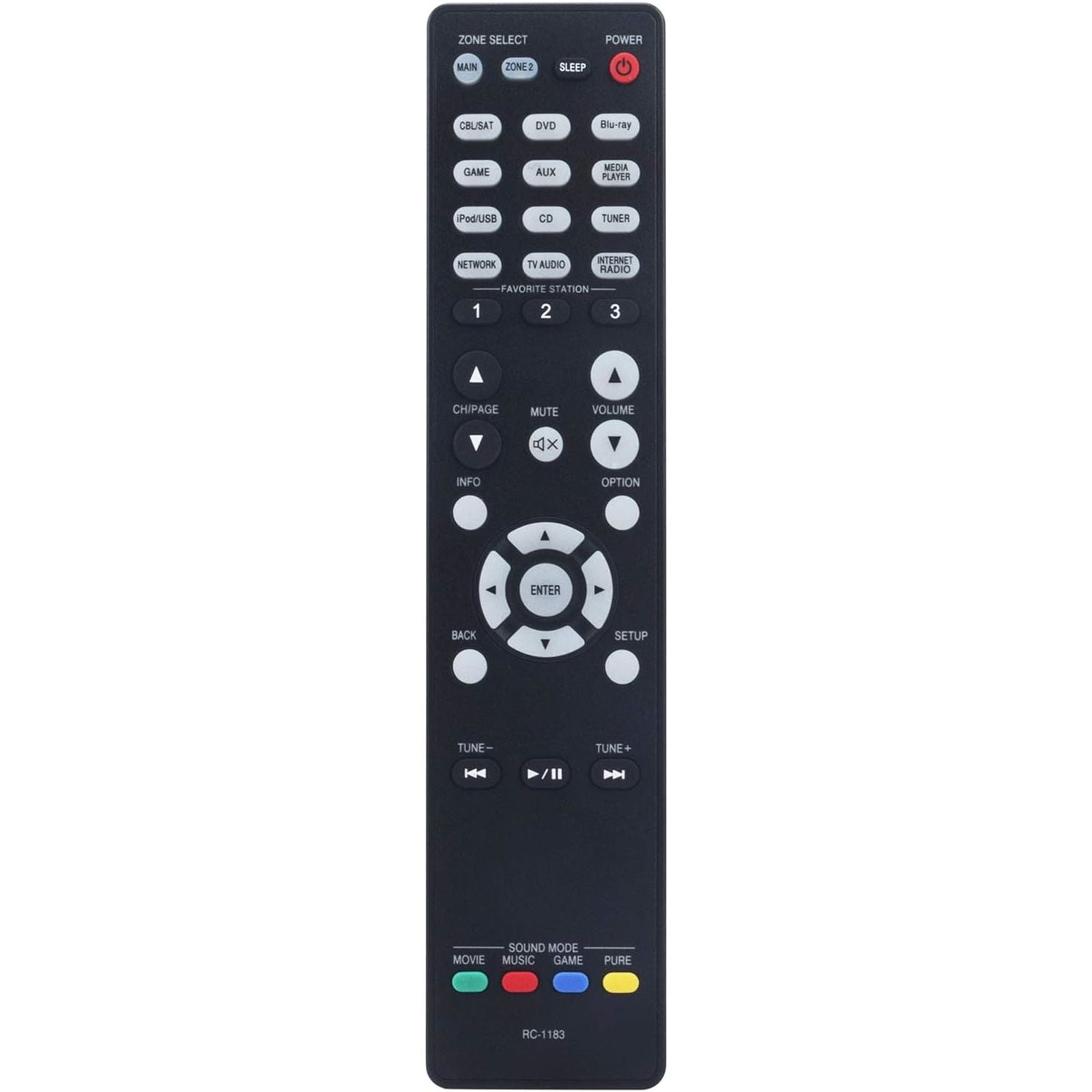 New RC1183 RC-1183 Replacement Remote Control for Denon AV Receiver AVR-X2000 AVR-E400