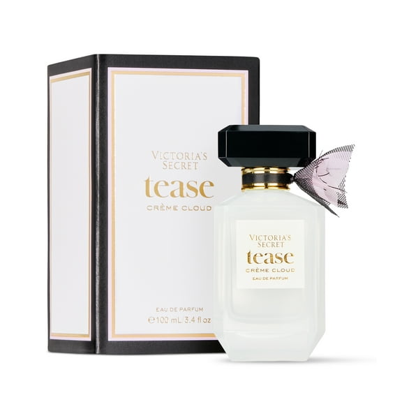 Victoria's Secret Tease Crรจme Cloud Eau de Parfum, Notes of Vanilla Meringue, Santal Flower & Sheer Amber, Perfumes for Women (3.4 oz)