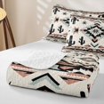 thumbnail image 4 of Erosebridal Tribal Cactus Print Twin Quilt Set,Southwest Geometric Stars Twin Coverlet Set For Boys,2pcs, 4 of 7
