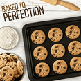 thumbnail image 6 of 3pcs Commercial Quality Baking Sheet Pan Set, Carbon Steel Cookie Sheet, Warp Resistant Baker's Half Sheet Pan, Cookie Tray Pans for Baking, Roasting Dishwasher Safe gold, 6 of 7
