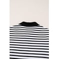 thumbnail image 6 of Casual White Stripe Button-Front Mini Dress for Women Daily Wear | L, 6 of 12