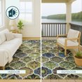 thumbnail image 4 of Addison Rugs Chantille Indoor/Outdoor Transitional Lattice Aloe Machine Washable Rectangle Rug, 10' x 14', 4 of 8