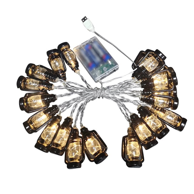 20 LEDs Kerosene Light String 3m/117.9inch Outdoor String Light Retro Style Lantern Light String Decoration for Bedroom Party Outdoor