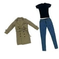 thumbnail image 3 of guohui 1/6 Scale Female Action Figure Doll Clothes Windbreaker + T-Shirt + Denim Shorts Khaki, 3 of 9
