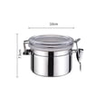 thumbnail image 1 of Stainless Steel Fresh-Keeping Jar, Tea, Coffee & Milk Powder Storage with Secure Buckle Lid, Mirror Polished, Non-Deforming Food Storage Jar for Kitchen Organization, 1 of 1