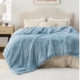 thumbnail image 1 of Bedsure Manta Sherpa de Lana Azul Queen 230x230 cm Gruesa, 1 of 9