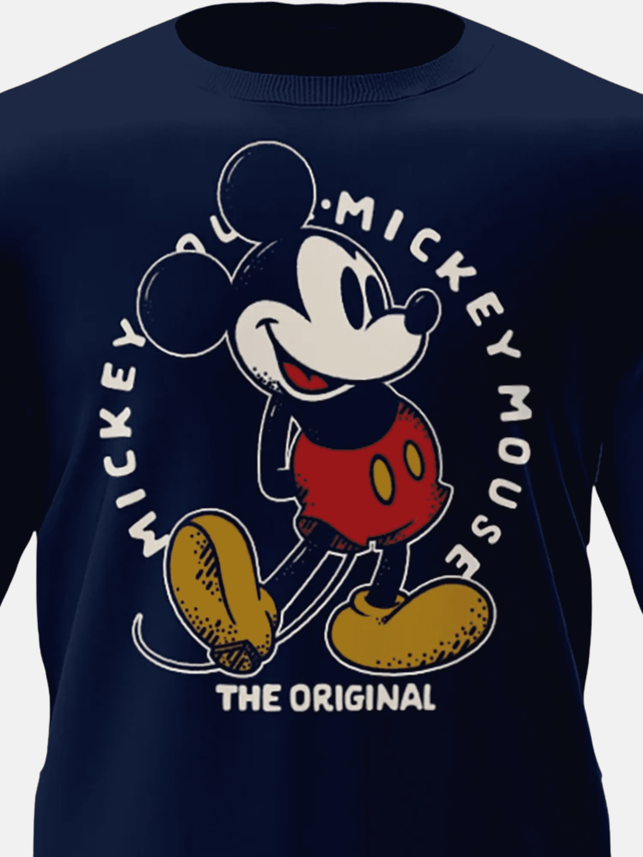 Disney Mickey Mouse Original Navy Adult Tee Shirt, XS-2XL (Unisex)