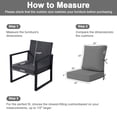 thumbnail image 6 of 6 Set Outdoor Chair Cushions 20 x 20 x 4 inch for Patio Furniture, Fade & Water Resistant Patio Cushions with Removable Cover and Straps, Gray, 6 of 8