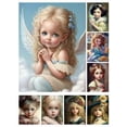 thumbnail image 4 of Pintura de diamante 5D de ángel de dibujos animados, linda niña princesa, kits de punto de cruz, mosaico de flores de bricolaje, decoración del hogar, tamaño especial, 4 of 5