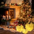 thumbnail image 6 of Kezqiaxn Christmas Tree Decorations Lighted Gift Boxes Set of 3, Gift Box LED Light Up with Remote Control, Xmas Present Ornament for Tree Indoor Outdoor Yard Holiday Door, Christmas Lights White, 6 of 9