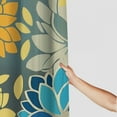 thumbnail image 3 of Chilfamy  Dahlia Pinnata Flower Shower Curtain Gray Yellow Teal Blue Bathroom Curtain Polyester Fabric White, 3 of 7
