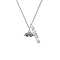 thumbnail image 2 of Delight Jewelry Silvertone Small Armadillo Silvertone Believe Faith Prayer Hope Bar Charm Necklace, 23", 2 of 4