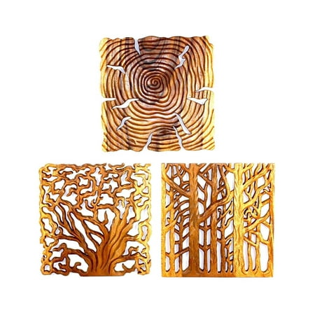 Haussmann Wall Panels Tree Life Through 18 In X 18 In S/3